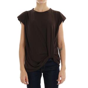 T-SHIRT CON NODO MARRONE